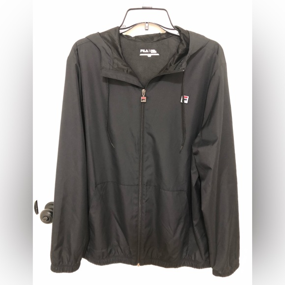 Fila Other - Fila Black Lightweight Jacket with Hood - Size Large
